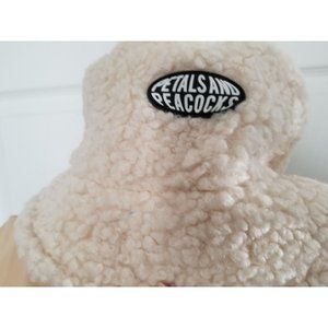 Petals And Peacocks  Cream Color Sherpa Bucket Hat O/S